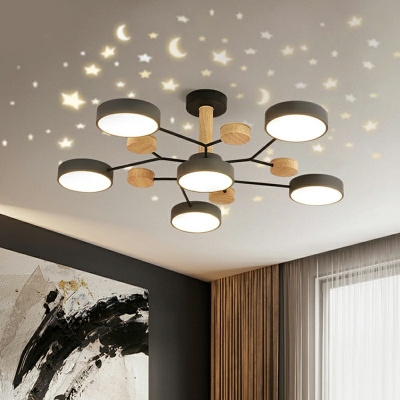 Designer Style LED Chandelier Light Nordic Style Macaron Pendant Light for Living Room