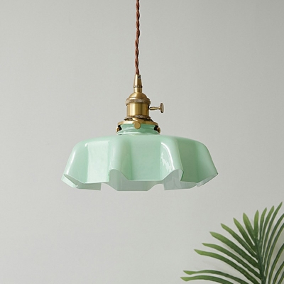 Industrial Hanging Pendant Lights Glass Shade Hanging Lamp Kit for Living Room Bedroom