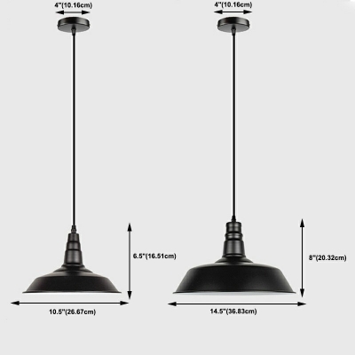 Industrial Style Down Lighting 1 Head Hanging Light Kit for Living Room