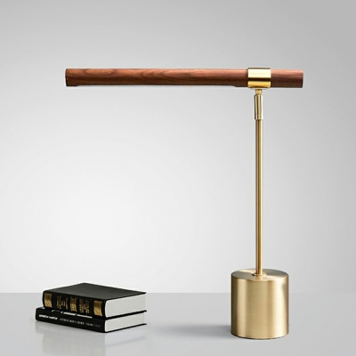 Modern Slim Line Reading Book Light Wood and Metal Task Lighting for Bedroom