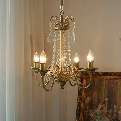 Pendant Light European Style Crystal Ceiling Pendant Light for Living Room