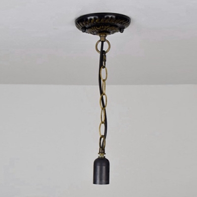 Pendant Light Semicircular Shade Modern Style Glass Hanging Light Kit for Living Room