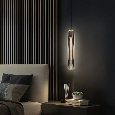 Pendant Light Strip Shade Modern Style Crystal Ceiling Pendant Light for Living Room