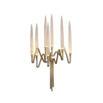 Postmodern Style Gold Metal Wall Mounted Lamps Metal Wall Sconce for Living Room