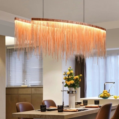 Postmodern Style Hanging Lights Tassel Shape Chandelier for Living Room