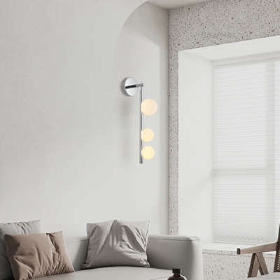 Postmodern Style Retro Wall Sconce Light 3 Lights Nordic Style Glass Wall Light for Aisle
