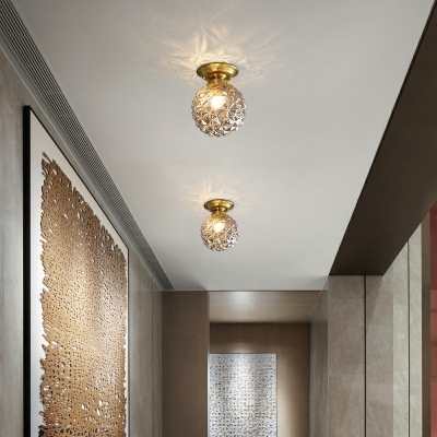 Ultra-Modern Glass Flush Mount Ceiling Lamp Flush Mount Fixture for Bedroom