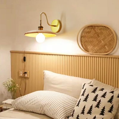 Wall Mounted Light Wooden Wall Mount Light Fixture for Bedroom Living Room
