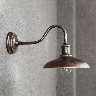 1-Light Sconce Light Fixtures ​Industrial Style Cone Shape Metal Wall Lighting