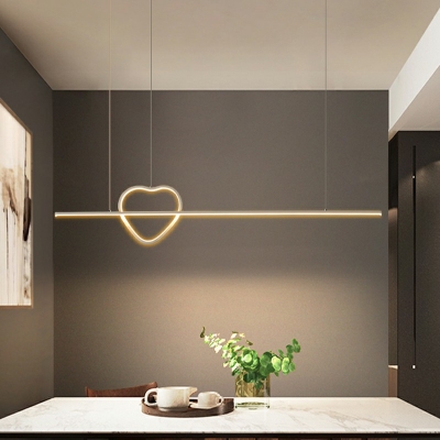2 Lights Strip Shade Hanging Light Modern Style Acrylic Pendant Light for Living Room