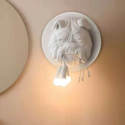 3-Light Sconce Light Fixtures Kids Style Dog Shape Resin Wall Mounted Reading Lights