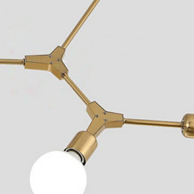 9-Light Pendant Lighting Simplicity Style Starburst Shape Metal Ceiling Hung Fixture