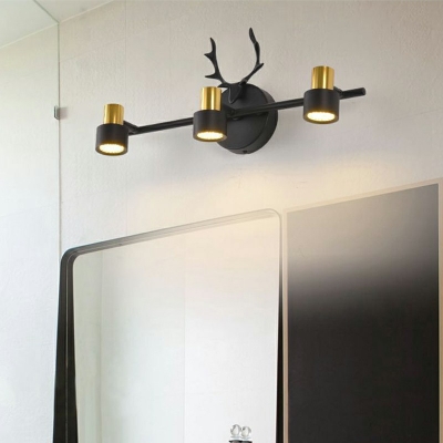 Black Vintage Vanity Lighting Fixtures Industrial Wall Mounted Light Fixture for Bathroom