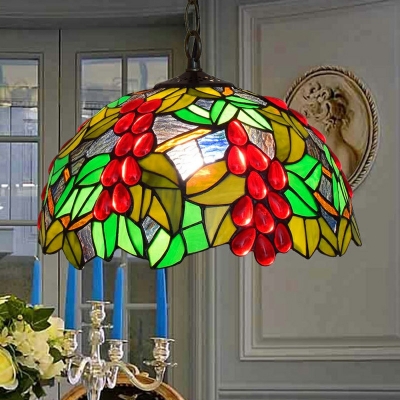 Hanging Light Kit Semicircular Shade Modern Style Glass Pendant Chandelier Kit for Living Room