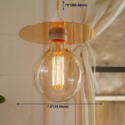 Industrial-Style Flat Commercial Pendant Lighting Brass Hanging Pendant Light