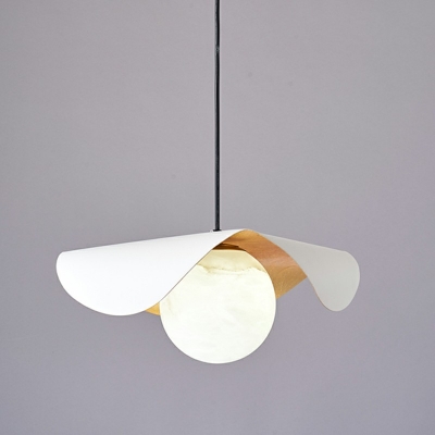 Metal and Stone Contemporary Pendant Lights 1 Light Simplicity Pendulum Lights for Living Room