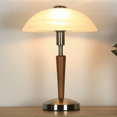 Modern Minimalism Night Table Lamps 1 Light Glas and Metal Dome Table Lamp for Living Room