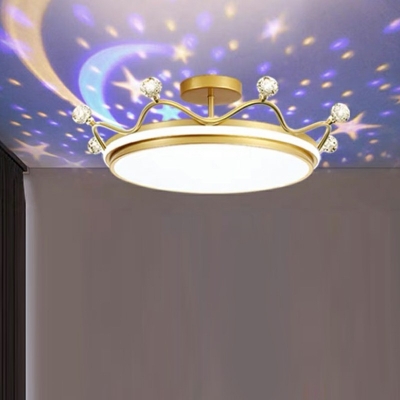 Modern Semi Flush Mounted Ceiling Led Lights Creative Close to Ceiling Lamp for Bedroom