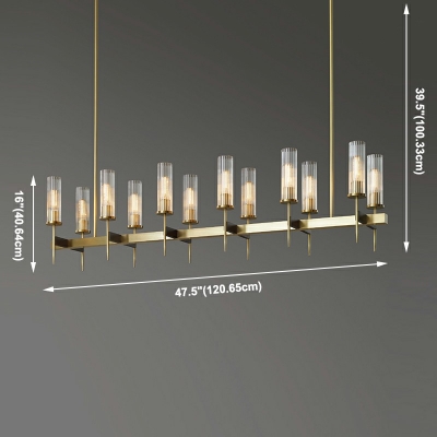 Modern Style Glass Pendant Lamp Nordic Style Minimalism Metal Chandelier Light for Dinning Room
