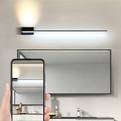 Simplicity Linear Vanity Light Fixtures Metal and Acrylic Led Vanity Light Strip