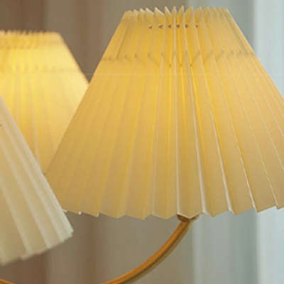 White Pendant Lighting Umbrella Shade Hanging Light Modern Style Fabric Pendant Light for Living Room