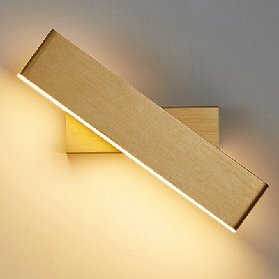 Yellow Rectangular Wall Mounted Light Fixture Modern Style Metal 1-Light Sconce Light Fixture