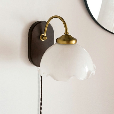 1-Light Sconce Lights Industrial Style Dome Shape Metal Wall Lighting Fixtures