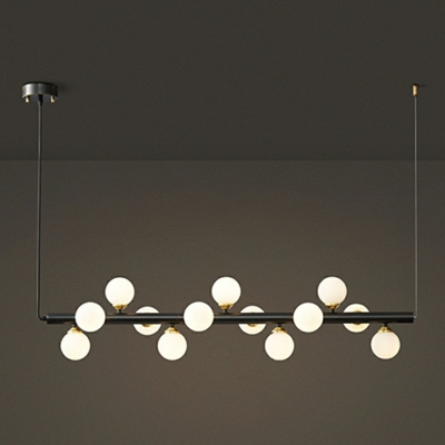 13-light Island Lamp Fixture Simplicity Style Ball Shape Metal Pendant Light Fixtures