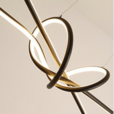 3-Light Chandelier Lighting Minimalist Style Geometric Shape Metal Hanging Light Kit