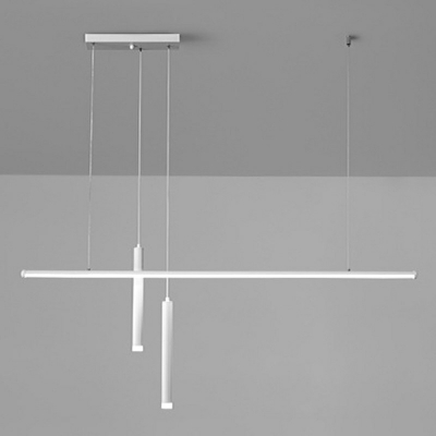 3 Lights Strip Shade Hanging Light Modern Style Acrylic Pendant Light for Living Room