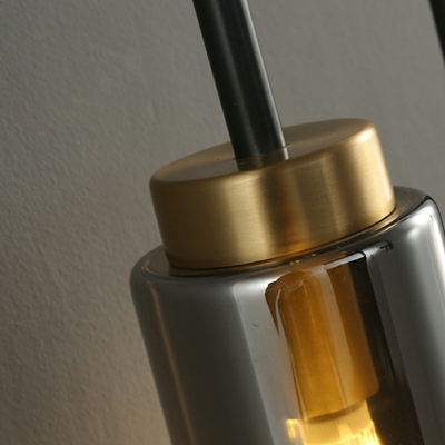 4-Light Sconce Light Industrial Style Cylinder Shape Metal Wall Mount Lighting