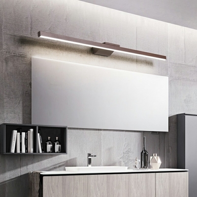 Contemporary Almuinum and Rubber Led Vanity Light Strip Linear Vanity Light Fixtures