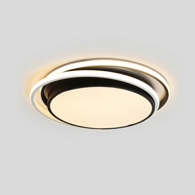Contemporary Circular Ring Flush Mount Ceiling Light Fixtures Metal Flush Mount Ceiling Lamp
