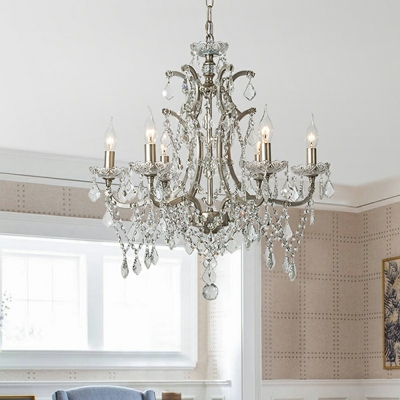 Designer Style Crystal Chandelier Light Nordic Style Metal Pendant Light for Living Room
