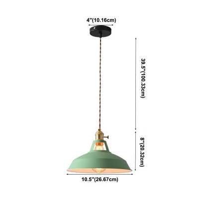 Ceiling Lamp Bowl Shade Modern Style Metal Drop Lamp for Living Room