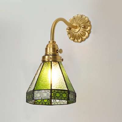 Industrial Wall Mounted Light Fixture Vintage 1 Light Glass Wall Hanging Lights for Bedroom