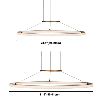 Minimalist Single Tier Suspended Lighting Fixture Acrylic Pendant Lighting Fixtures