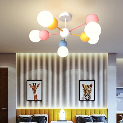 Modern Hanging Light Kit Multi-Color Chandelier for Living Room Bedroom
