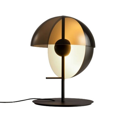 Nordic Metal and Glass Table Lamp Globe and Geometric Table Lamp for Bedroom
