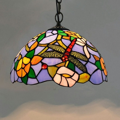 Pendant Light Fixture Semicircular Shade Modern Style Glass Ceiling Pendant Light for Living Room