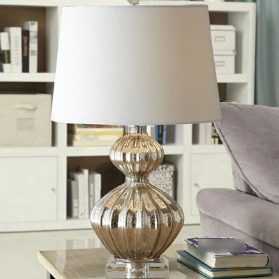 White Night Table Lamps Modern Metal Minimalist Nightstand Lamp for Living Room
