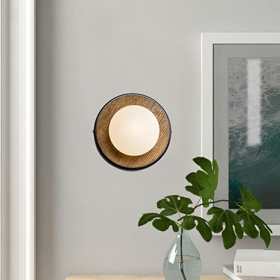 Wood Wall Mounted Lamps Modern Flush Mount Wall Sconce for Bedroom
