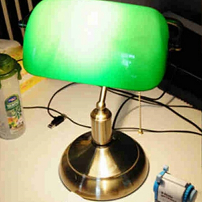 1-Light Dining Table Light Contemporary Style Geometric Shape Metal Nightstand Lamp