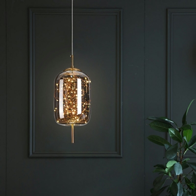 1 Light Modern Down Lighting Pendant Elegant Bedroom Minimalist Hanging Light
