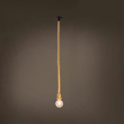 2-Light Ceiling Light Industrial Style Liner Shape Rope Hanging Pendant Lamp