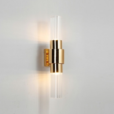 2-Light Sconce Light Vintage Style Tube Shape Metal Wall Mounted Lights