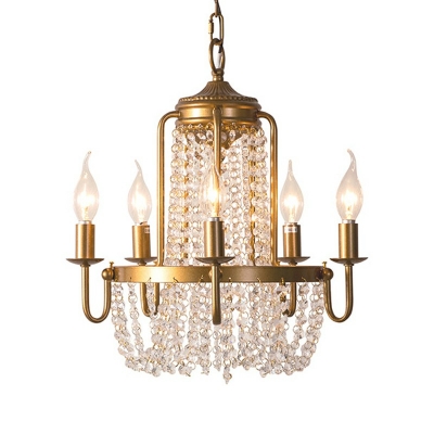 American Style Crystal Chandelier Light Franch Style Luxury Pendant Light for Dinning Room
