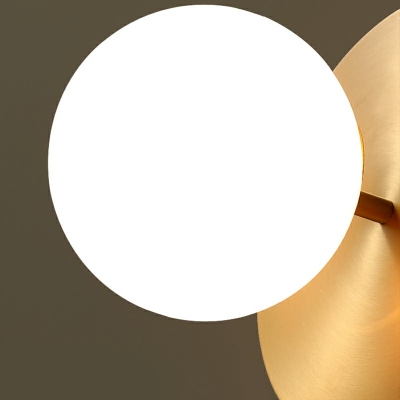 Circular Wall Light Sconce Modern Style Metal 1-Light Wall Mount Lighting in Gold