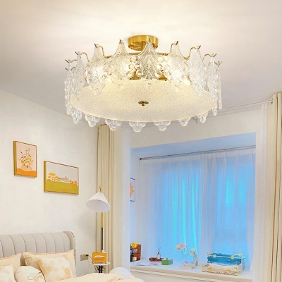 Contemporary Flush Ceiling Light Glass Flush Mount Ceiling Light Fixtures for Bedroom Dining Room