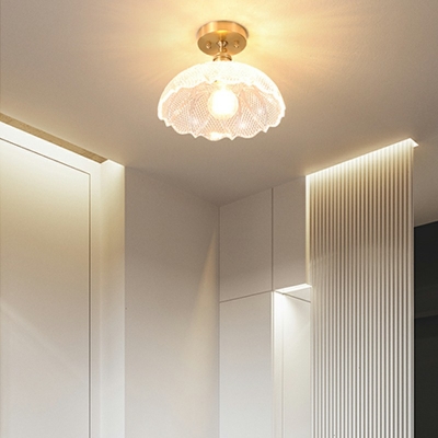 Flush Ceiling Lights Glass Flush Ceiling Light Fixture for Bedroom Corridor